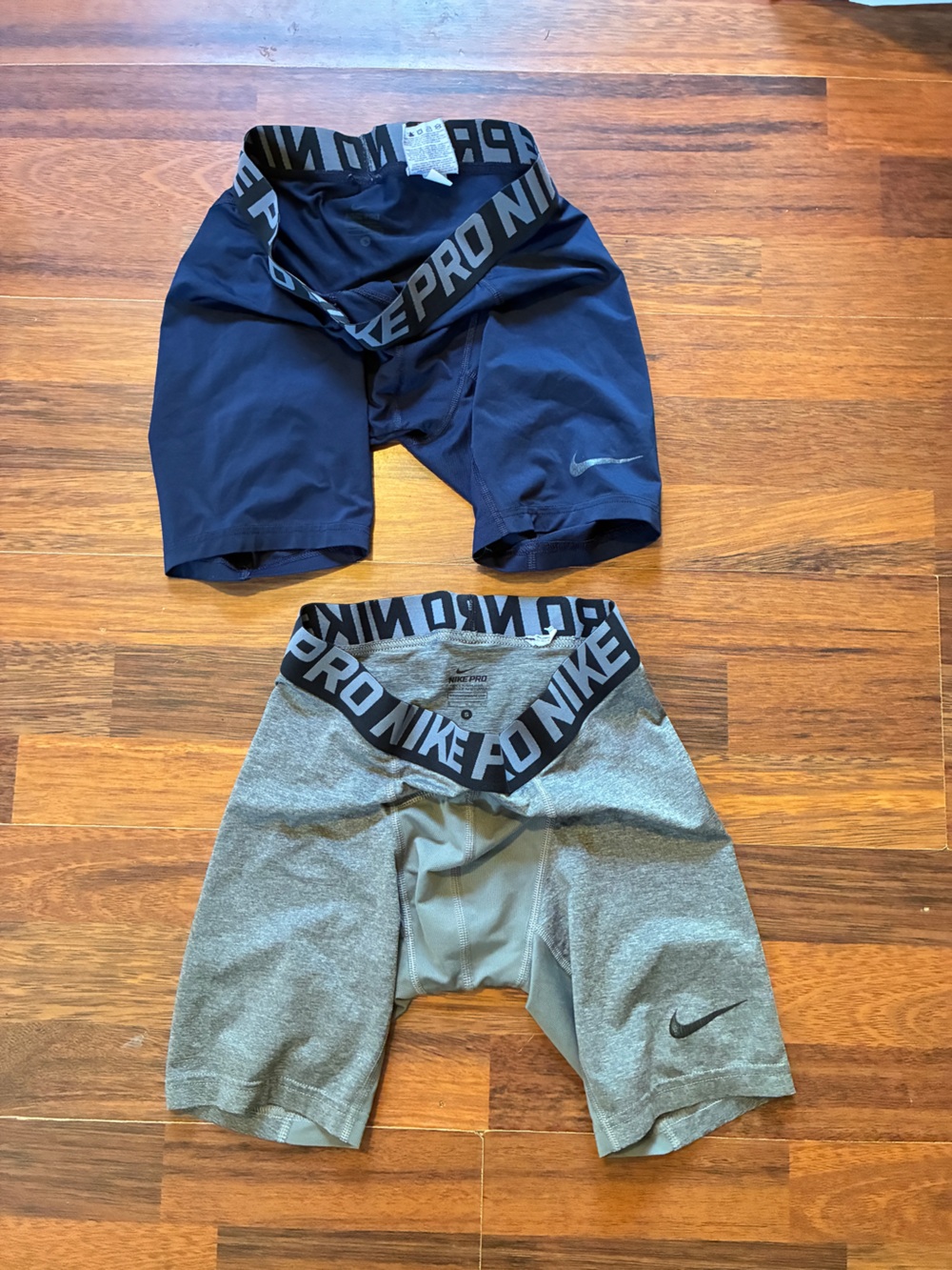 Nike Pro Waistband Compression Shorts in Gray and Black